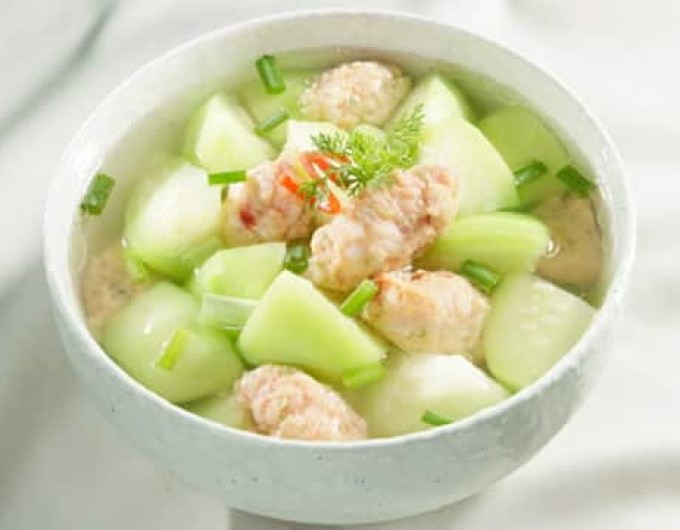 Canh Dưa Hồng Tôm Thịt 