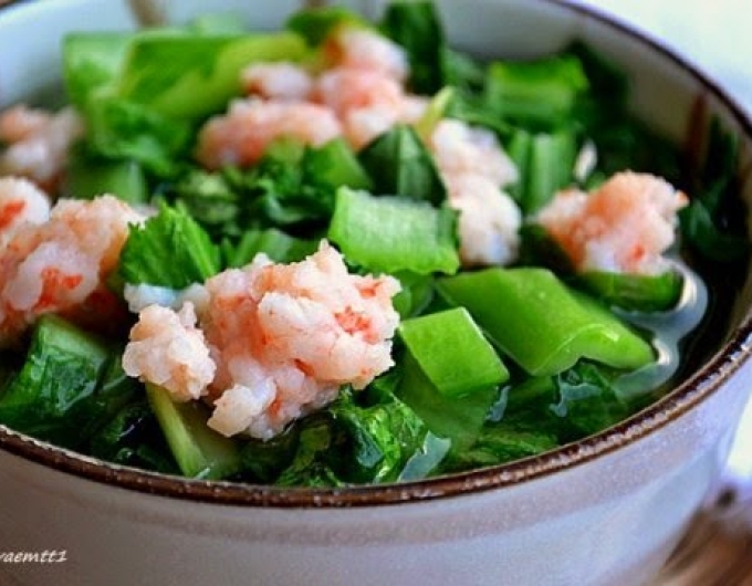 Canh Cải Xanh Thịt Bằm/ Tôm 