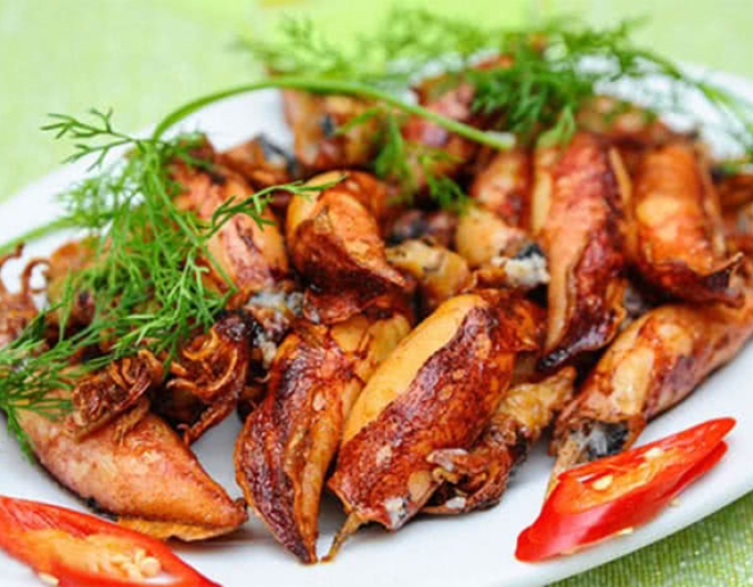 Mực  Sữa Cháy Tiêu 