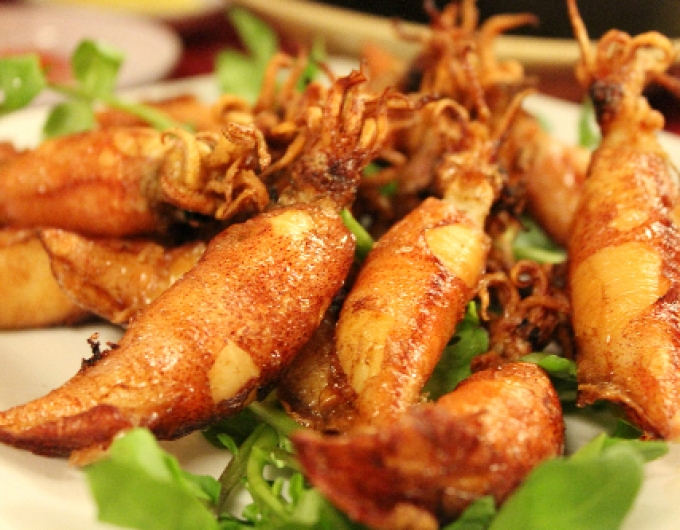 Mực Sữa Chiên Mắm Nhĩ 