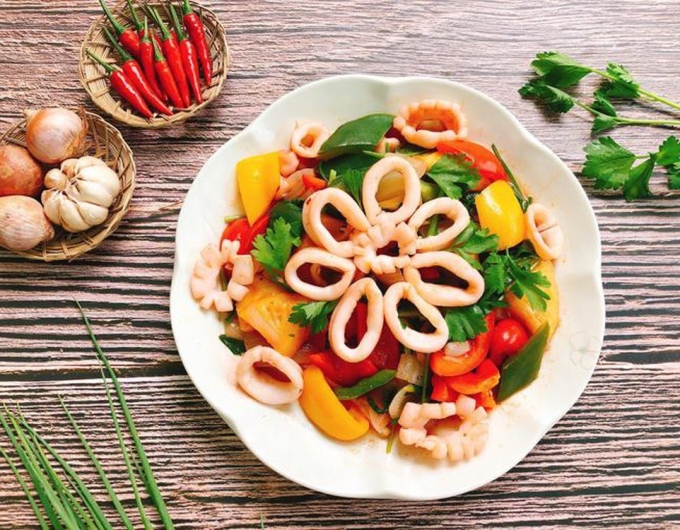 Mực Sữa Xào Chua Ngọt